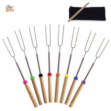 NPOT Telescoping Marshmallow Roasting Sticks Hot Dog Forks